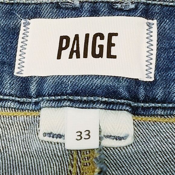 Paige Sasha Jeans Women Size 33 Tall Wide Leg Blue Stretch Denim New NWT (35x34) - Picture 5 of 7
